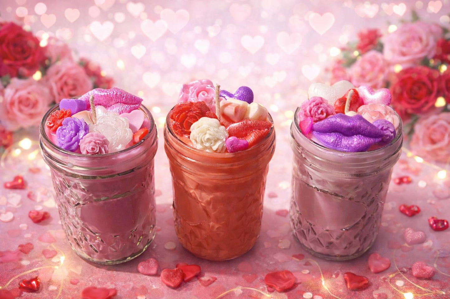 8oz Valentine candle